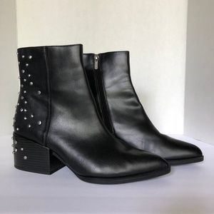 SAM EDELMAN CIRCUS BLACK RAE STUDDED LEATHER BOOTS